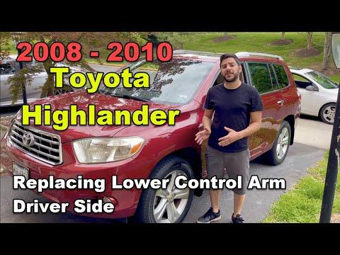 DIY 2008 2009 2010 2011 2012 2013 Toyota Highlander Replacing Lower Control Arm On Driver Side