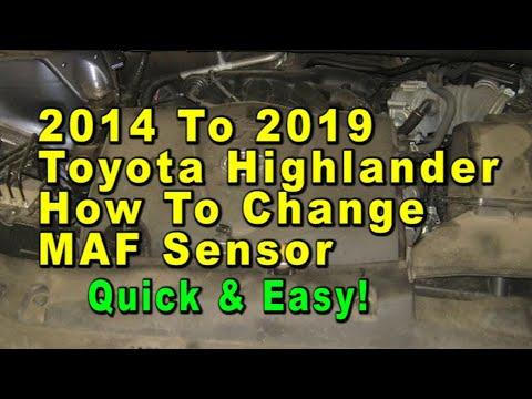 2014 To 2019 Toyota Highlander How To Change MAF Mass Air Flow Sensor + Part Numbers - Quick &amp; Easy