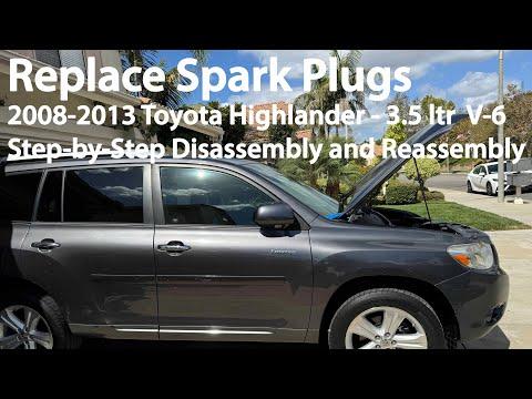 Replace Spark Plugs, 2008-2013 Toyota Highlander 3.5 ltr V-6, StepByStep Details 2009 2010 2011 2012