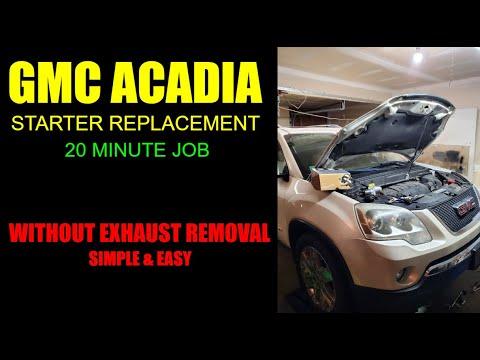 GMC Acadia - Starter Replacement - 20 Minute Job - DIY - Easy &amp; Simple - Without Exhaust Removal