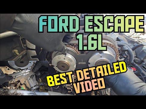 2013-2016 Ford Escape 1.6L timing belt &amp; water pump replacement Detailed