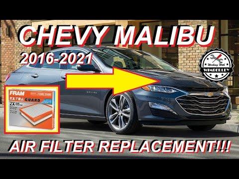 How To Change Engine Air Filter 2016-2021 Chevy Malibu 1.5L Turbo Filter Replacement LS LT Premier