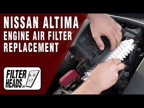 How to Replace Engine Air Filter 2009 Nissan Altima L4 2.5L | TA15703, AF4030