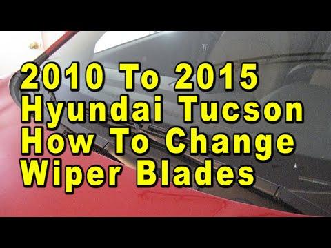 2010 To 2015 Hyundai Tucson How To Change Windshield Wiper Blades With Sizes &amp; Part Numbers