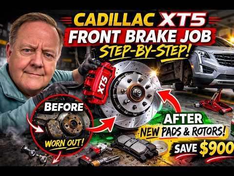 Cadillac XT5 Front Brake Job DIY | Pads &amp; Rotors Replacement Step-by-Step