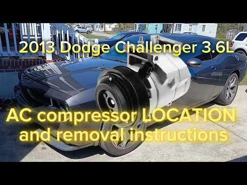 2013 Dodge Challenger 3.6L AC compressor LOCATION and removal instructions