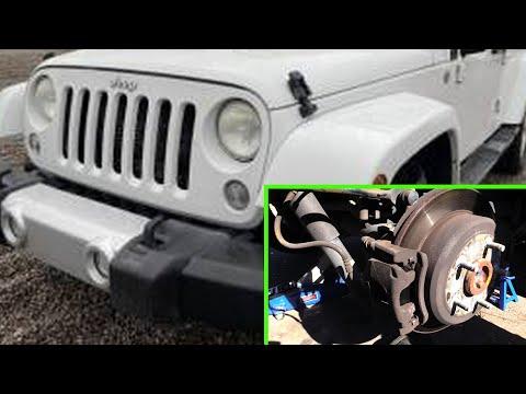 Jeep Wrangler 2007 to 2018 Front Brake Pad Change.