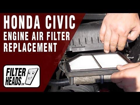 How to Replace Engine Air Filter 2015 Honda Civic L4 1.8L (R18A9 Engine) | TA25653, AF4008