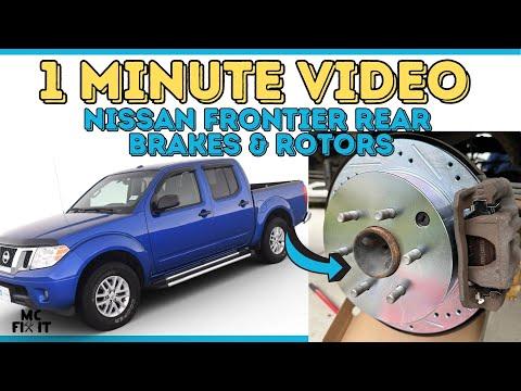1 Minute: How to Replace REAR Brake Pads &amp; Rotors on a Nissan Frontier 2005 - 2019 (2nd Generation)