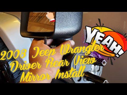 How to: Install Driver Rear View Mirror on a 2008 Jeep Wrangler