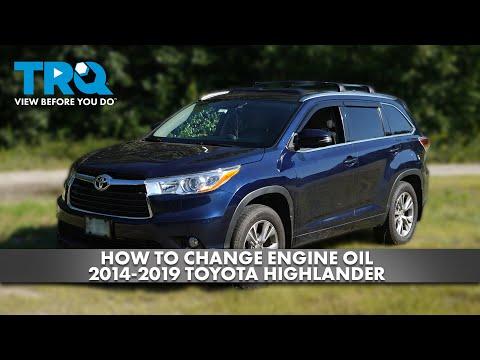 How to Change Engine Oil 2014-2019 Toyota Highlander