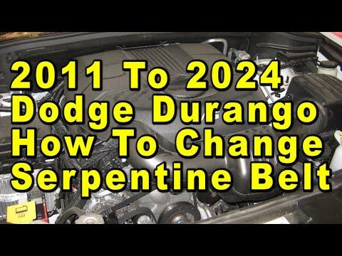 2011 To 2024 Dodge Durango How To Change Serpentine Accessory Belt With Part Numbers - 3.6L V6