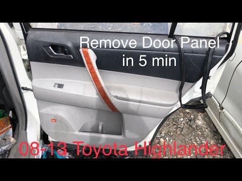 How To Remove Door Panel 2008-2013 Toyota Highlander In Under 5 Minutes