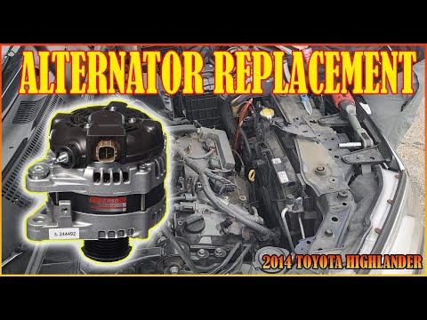 Replace Bad Alternator on The Road 2014 Toyota Highlander