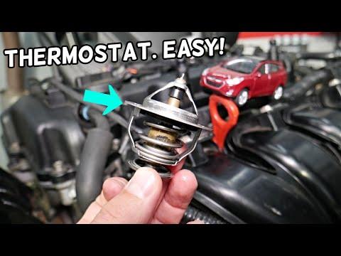 HYUNDAI TUCSON THERMOSTAT REPLACEMENT LOCATION REMOVAL
