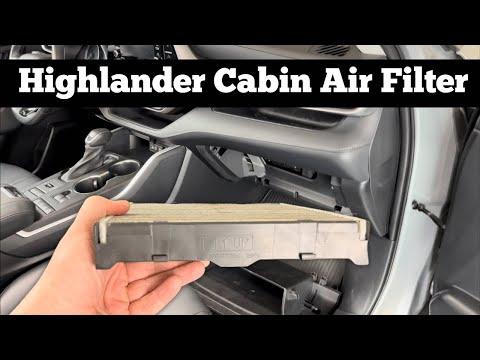 How to Replace the Cabin Air Filter on a 2020-2025 Toyota Highlander (Engine: V6 3.5L)
