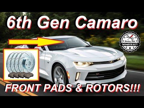 Chevy Camaro Front Brake Pad Rotor Replacement 2016-2024 2.0 3.6L LT LS RS Single Piston Non-Brembo