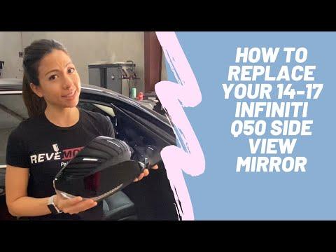 How to Replace 2014-2019 Infiniti Q50 Side View Mirror - Super Easy DIY Tutorial