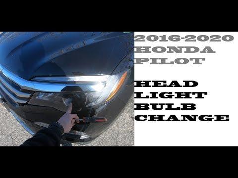 How to change replace Headlight bulbs in Honda Pilot 2016 - 2020