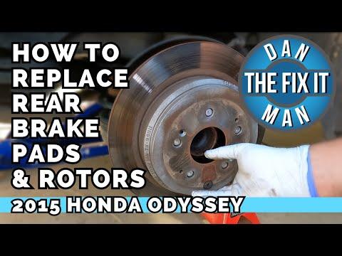 2011 - 2017 Honda Odyssey - Replacing Rear Brake Pads &amp; Rotors - Easy DIY with Torque Specs
