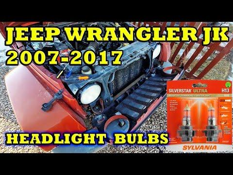 How to Replace Both Headlight Bulbs on a 2007-2024 Jeep Wrangler (H13/9008) (Trim: Sahara)