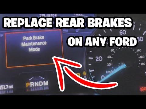 HOW TO PUT ANY FORD INTO BRAKE MAINTENANCE MODE TO REPLACE REAR BRAKE PADS