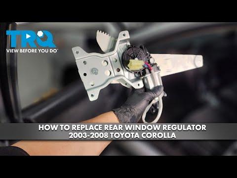 How to Replace Rear Window Regulator with Motor 2003-2008 Toyota Corolla
