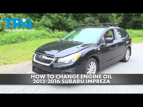 How to Change Engine Oil and Replace the Oil Filter on a 2012-2022 Subaru Impreza (Engine: Flat 4 2.0L)