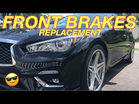 INFINITI Q50 Q60 FRONT BRAKES REPLACEMENT - How to change Brake Pads and Rotors on an Infiniti Q50