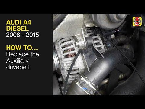 How to replace the drivebelt on the Audi A4 2011 to 2016