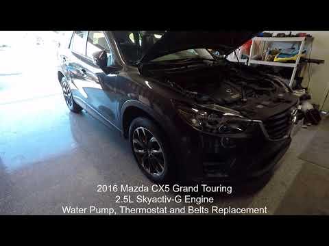 Mazda Mazda3, Mazda6, CX-30, CX-4, CX-5, CX-8,CX-9 Water Pump, Thermostat and Belts Replacement