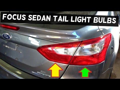 Ford Focus MK3 Sedan Tail Light bulb, brake light bulb, rear turn signal bulb replacement