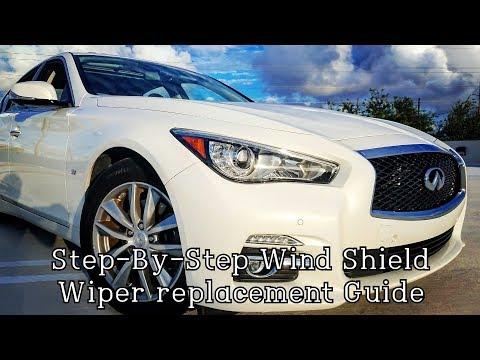 How to Replace Front Windshield Wiper Blades on a 2016 INFINITI Q50