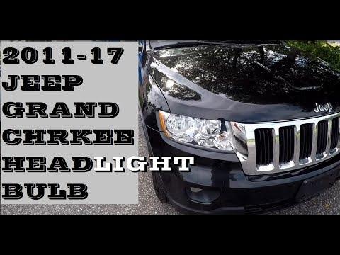 How to change replace Headlight bulb in Jeep Grand Cherokee 2011-2017