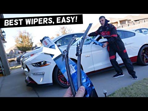 How to Replace Front Windshield Wiper Blades on a 2018 Ford Mustang