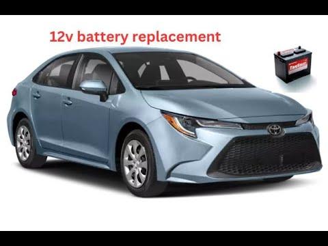 how to replace 12v battery 2017-2024 toyota corolla