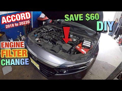 How to replace engine air filter on Honda Accord 2018 to 2023
