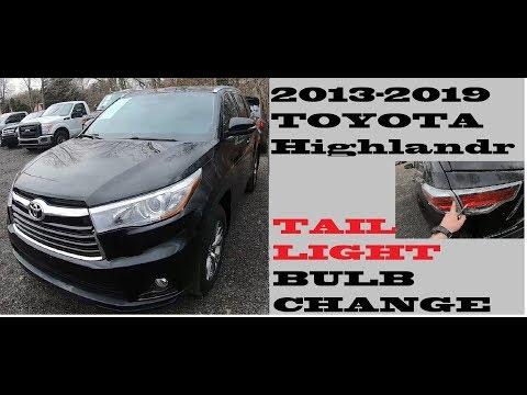 How to replace change Tail Light Bulbs Toyota Highlander 2013-2019