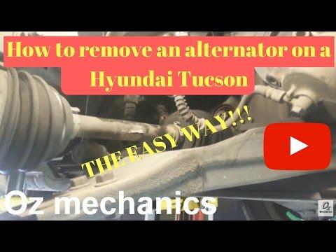 How to remove alternator on Hyundai Tucson... EASY WAY!!!!