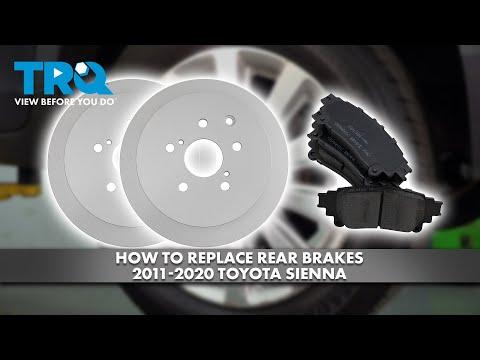How to Replace Rear Brakes 2011-2020 Toyota Sienna