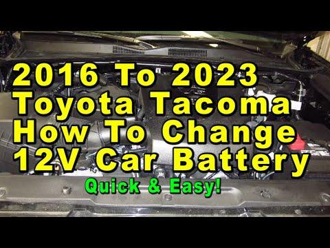 2016 To 2023 Toyota Tacoma How To Change 12V Car Battery With Group Size - Quick &amp; Easy