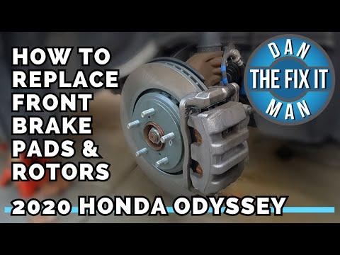 2018 - 2023 HONDA ODYSSEY - HOW TO REPLACE FRONT BRAKE PADS &amp; ROTORS - DIY - WITH TORQUE SPECS!