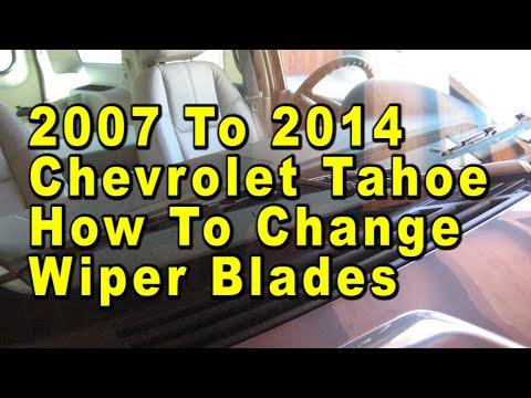 2007 To 2014 Chevrolet Tahoe How To Change Windshield Wiper Blades With Sizes &amp; Part Numbers