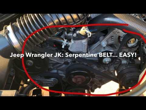 How to #Jeep #Wrangler: #Serpentine #Belt DIY 3.8 V6
