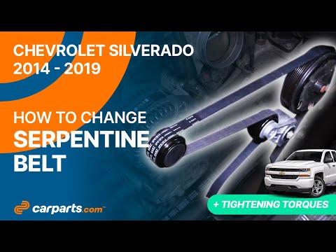 How to replace the Serpentine belt 2014 - 2019 5.3 Chevrolet Silverado 🚗