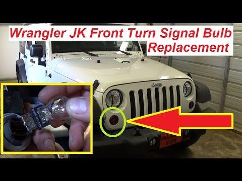 Jeep Wrangler JK Front Turn Signal Light Bulb Replacement 2007 - 2015