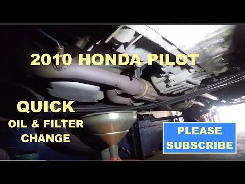 How to change oil and filter on 2016 Honda Pilot