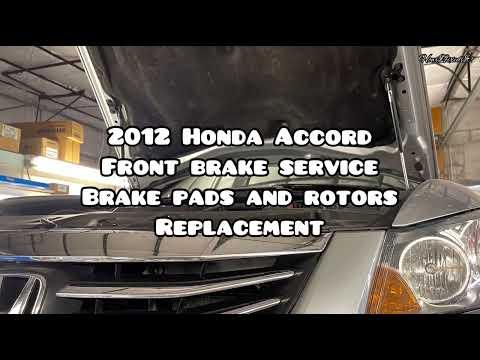 How To 2012 Honda Accord Front Brake Service/Honda Brake Pads &amp; Rotors Replacement Procedure #brakes