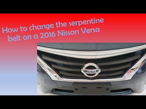 How to Replace the Serpentine Belt on a 2012-2019 Nissan Versa (Engine: Inline 4 1.6L)