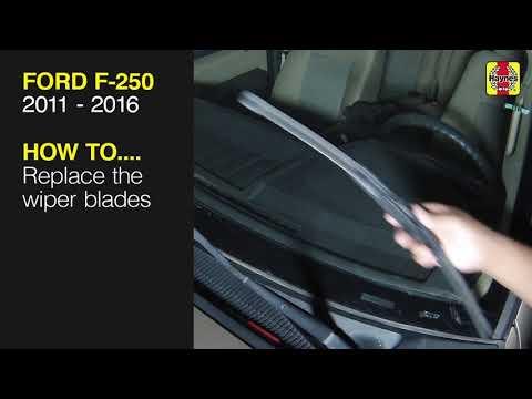 How to Replace the wiper blades on the Ford F-250 Super Duty 2011 to 2016